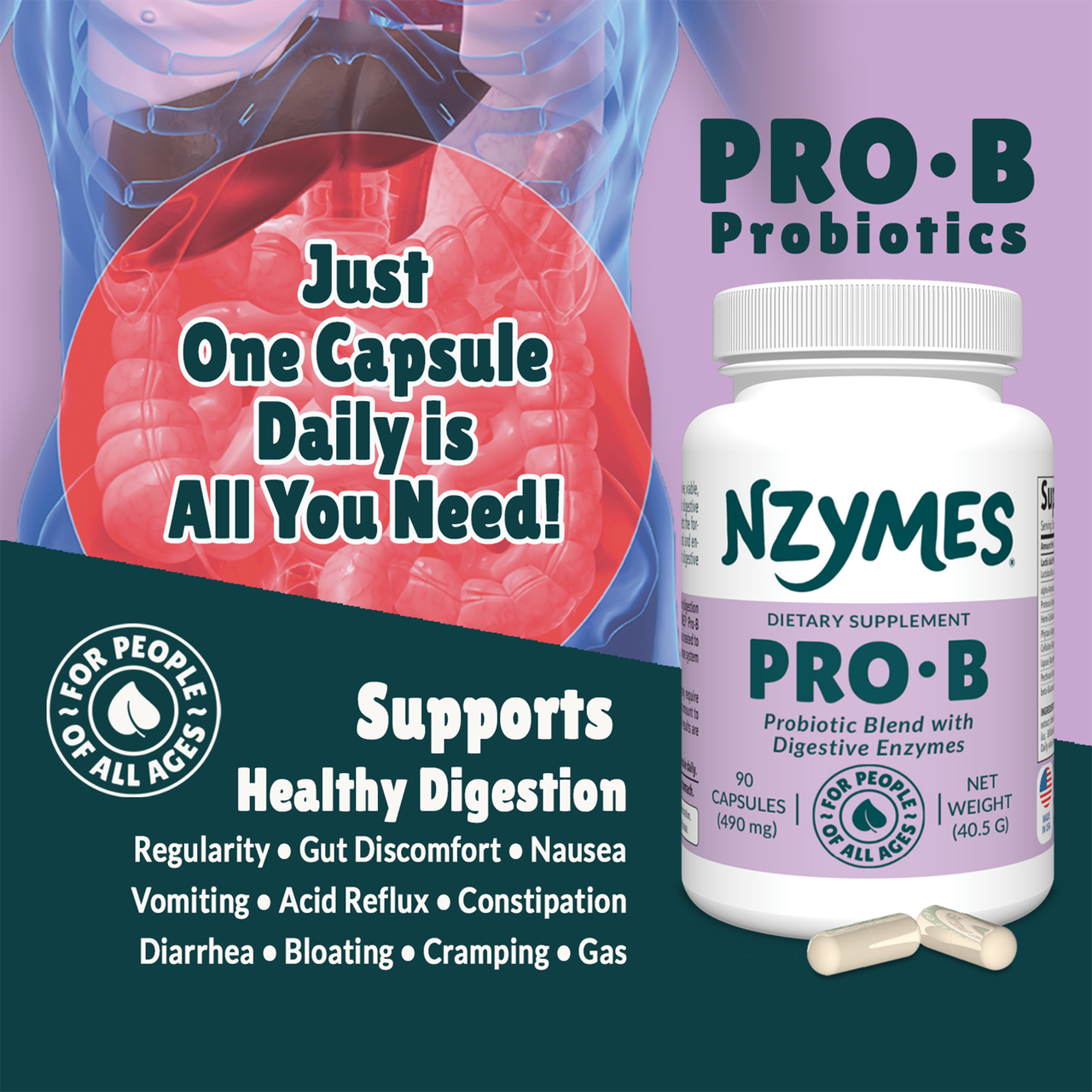 Pro-B Probiotics and Digestive Enzymes