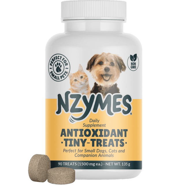 Nzymes antioxidant treats for Dogs Joints, HIPS, Paralysis, Skin, Coat, Hair Loss, Aging, Digestion, Neurological, Seizures