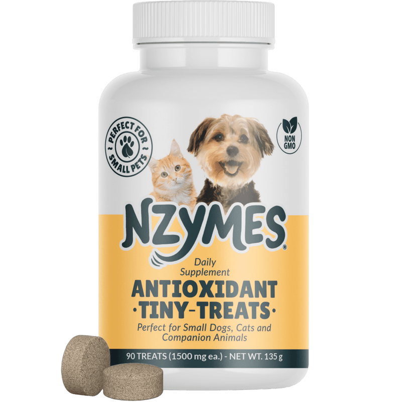 Nzymes antioxidant treats for Dogs Joints, HIPS, Paralysis, Skin, Coat, Hair Loss, Aging, Digestion, Neurological, Seizures