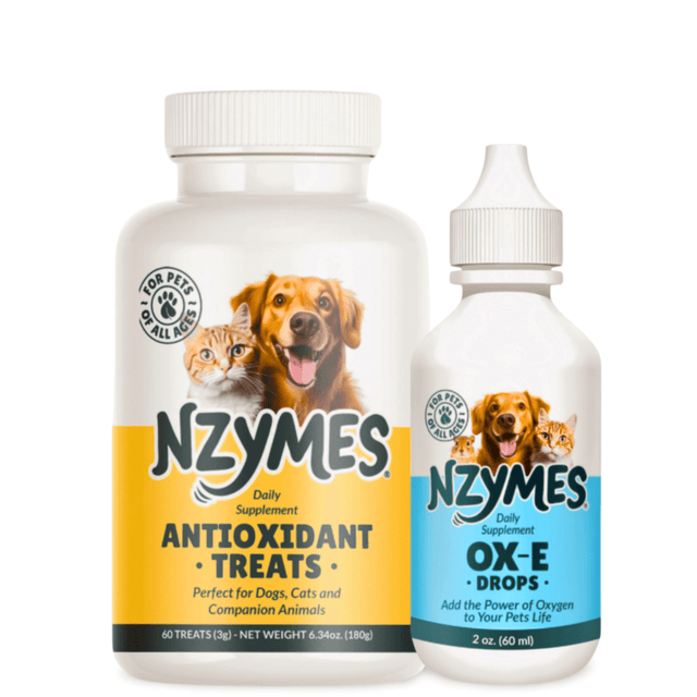 Nzymes® Breathe Easy Bundle – Ox-E Drops, Antioxidant Treats & Syringe Set