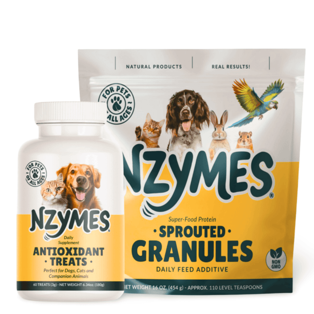 Nzymes® Mobility Bundle – Antioxidant Treats & Sprouted Granules for Pets Joint Supplement