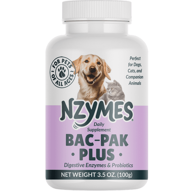 Bottle of Nzymes® Bac-Pak Plus - Digestive Enzymes and Probiotics for Digestion, Loose Stools, Diarrhea, Constipation, Improved Nutrient Uptake