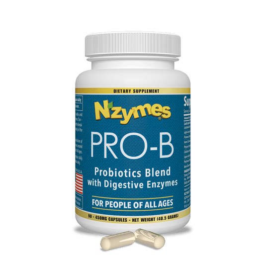 Nzymes® Pro-B – Probiotics & Digestive Enzymes for People – Gut Health, Immunity & Nutrient Absorption